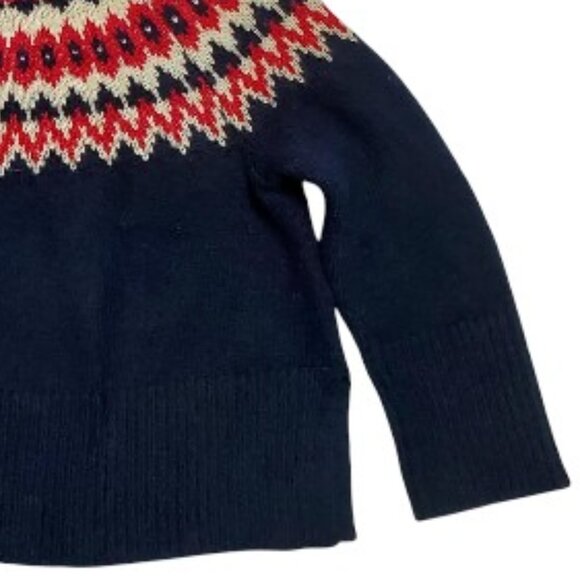 NWT Gap Split-Hem Fair Isle Wool Blend Sweater Size XL - Picture 4 of 8